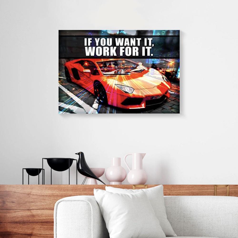 Canvas Prints If You Want It Work For It Car Luxury Business Wall Art Canvas Wall Art Home Decoration