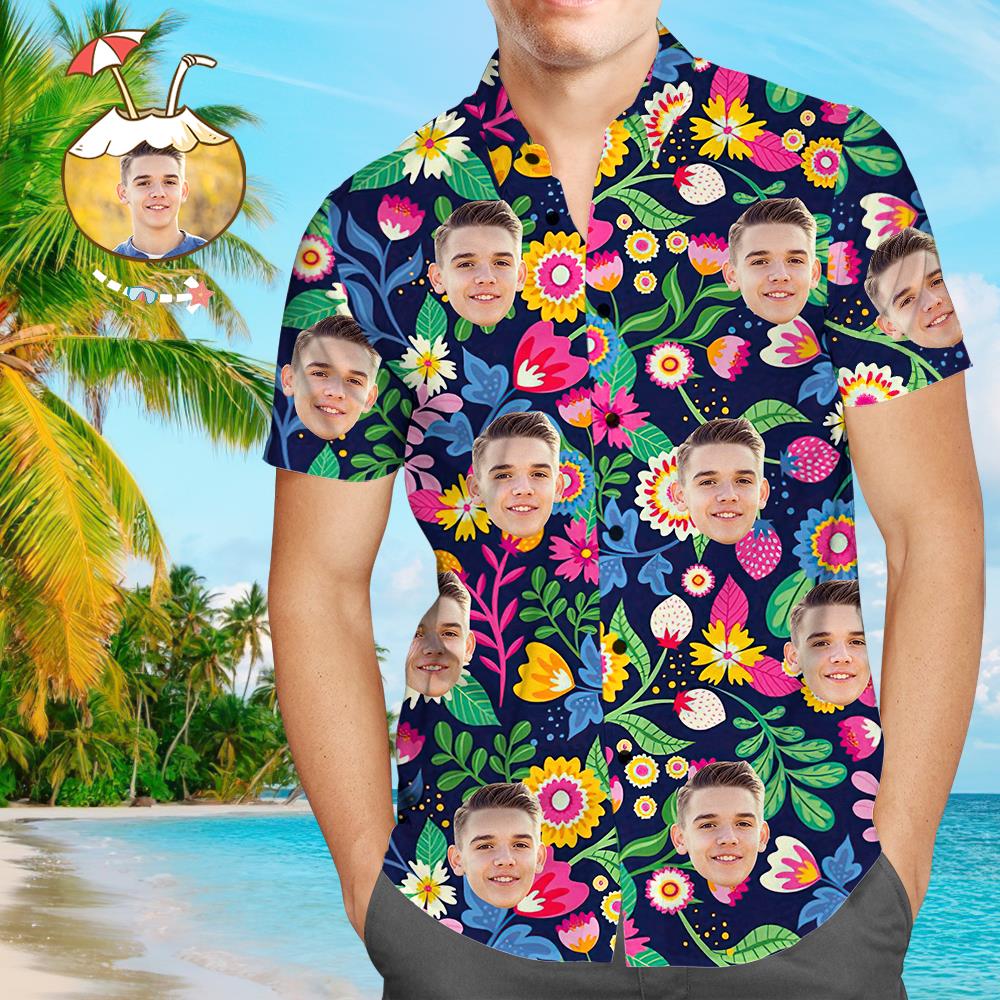 Custom Face Shirt Personalized Photo Hawaii For Men Women Adult Ha30408