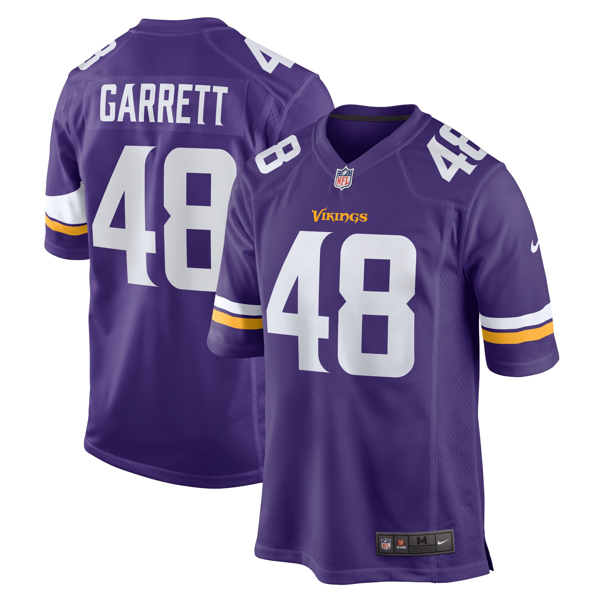 Chris Garrett Minnesota Vikings Home Game Player Jersey – Purple