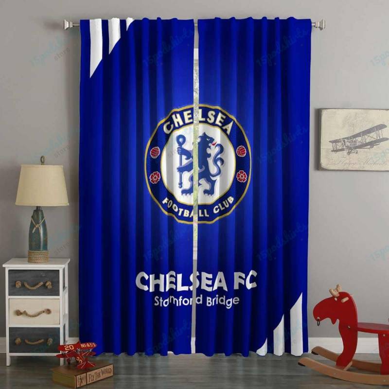 3D Printed Chelsea FC Style Custom Living Room Curtains