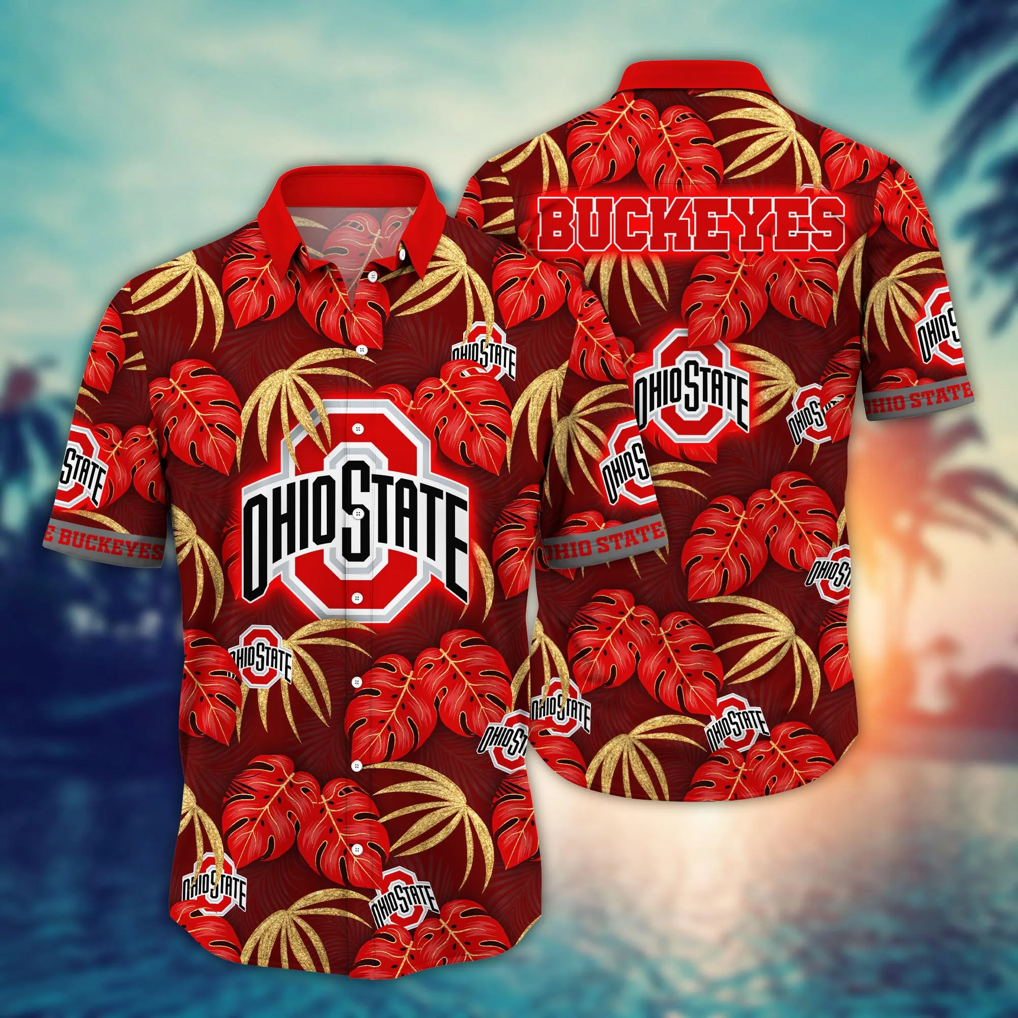 Ohio State Buckeyes NCCA Hawaiian Shirt Heat Aloha Shirt