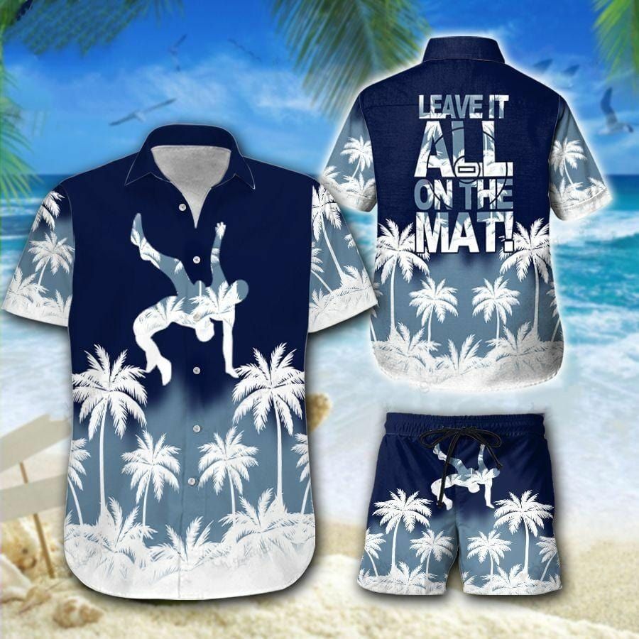 Hawaii Aloha Shirts Beach Shorts Wrestling Leave It On Mat Ha22018