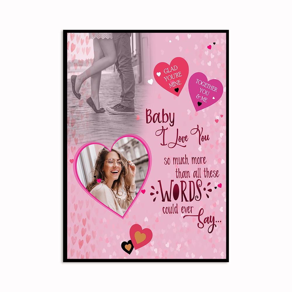 Personalized Wall Art Poster Board Print Valentine Day Gift Ideas For Him Her Men Women Boyfriend Girlfriend Husband Wife Couple – Custom Photo I Love You So Much HT211210 – PersonalizedWitch
