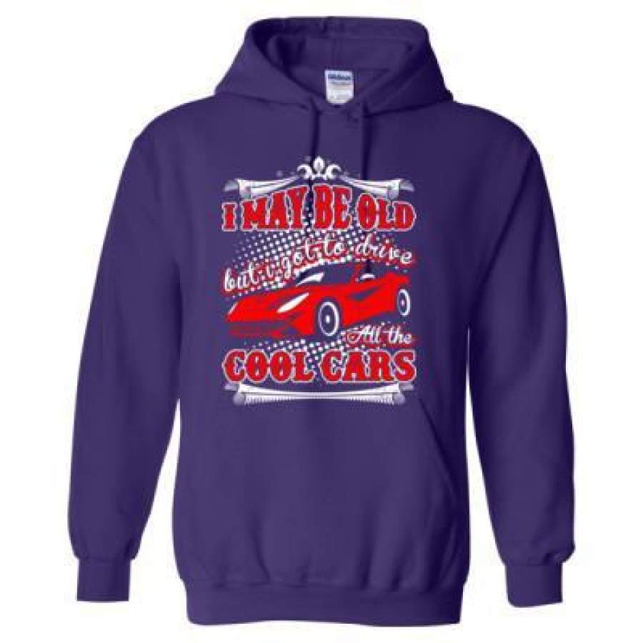 AGR I May Be Old But I Got To Drive All The Cool Cars – Heavy Blend™ Hooded Sweatshirt