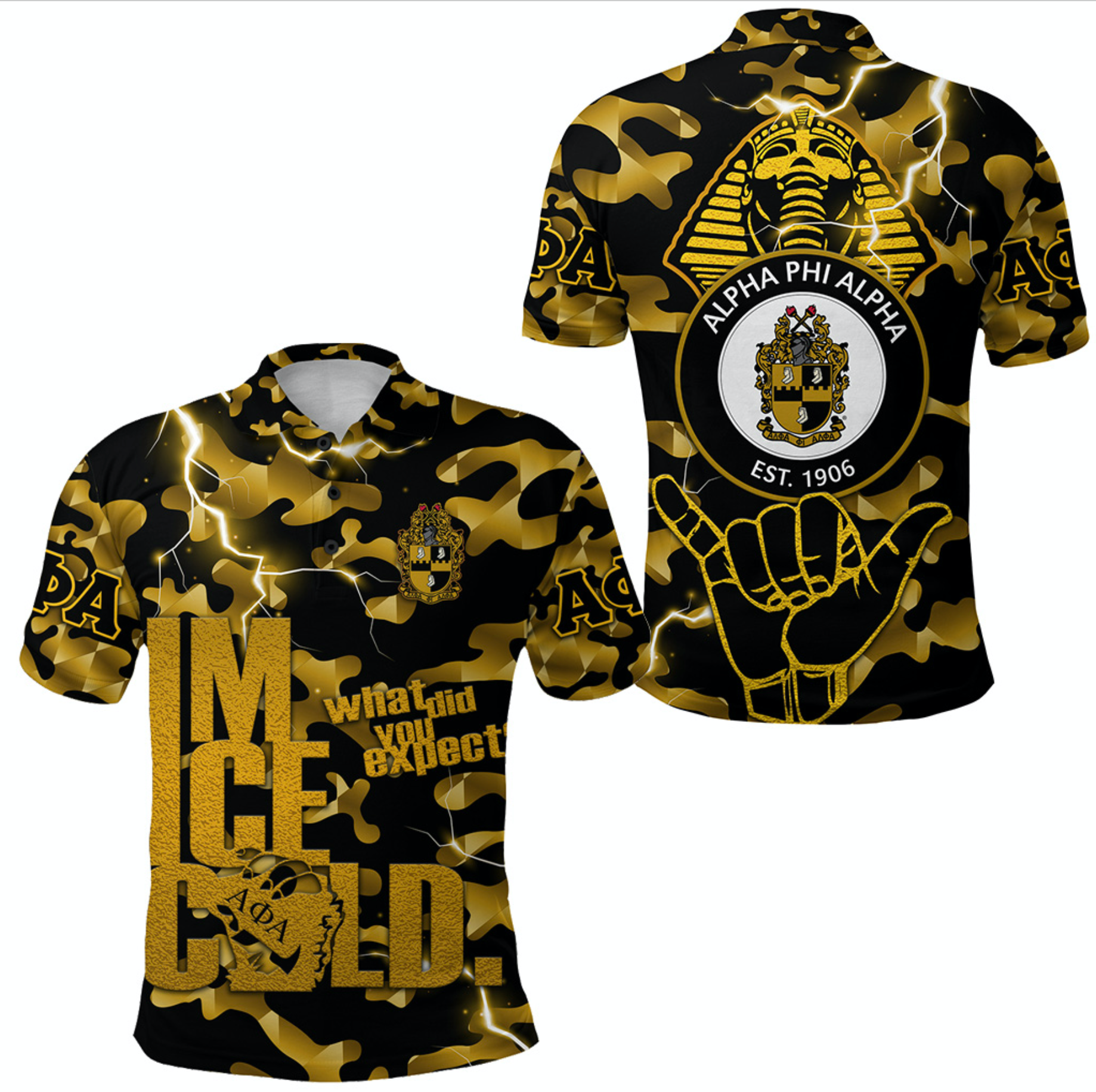 Alpha Phi Alpha Fraternity Polo Shirt Camouflage Vibes – Ice Cold No.1 Lt8