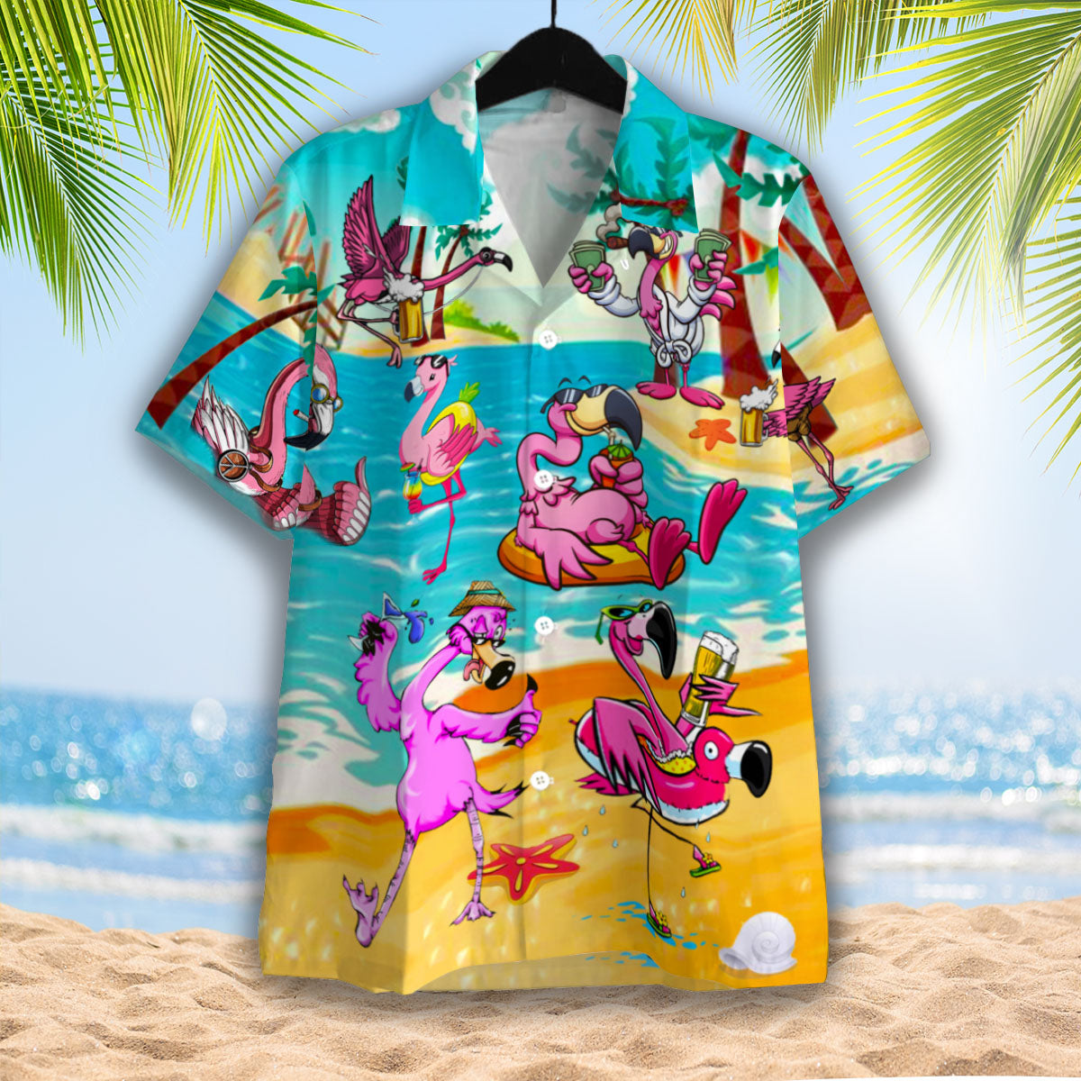 Flamingo Beach Funny Hawaii Shirt For Men And Women Ha77019