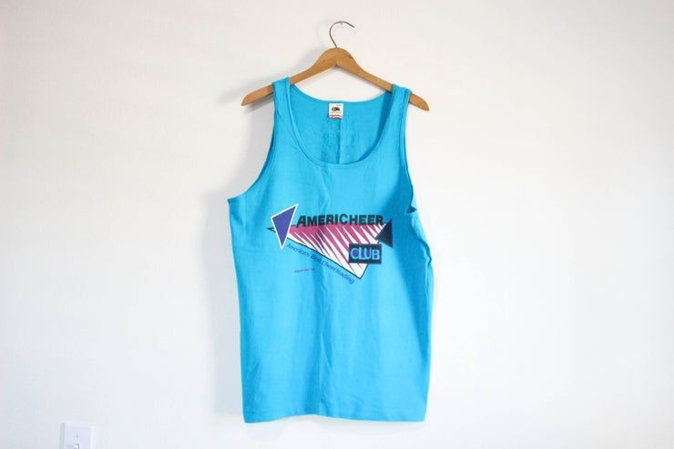 Vintage Americheer Club Cheerleading Tank Top Shirt