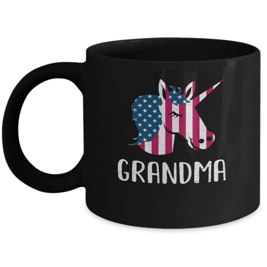 Patriotic Grandma Unicorn Americorn 4Th Of July Mug