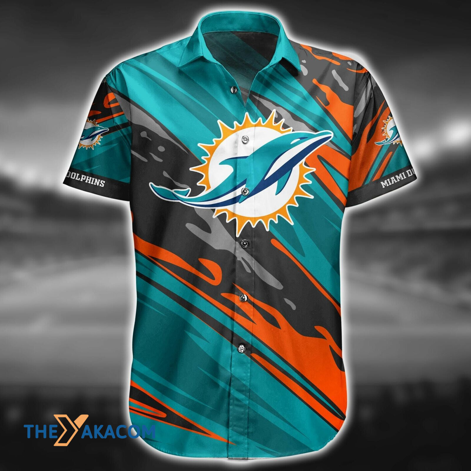 Miami Dolphins Blending Colors For Fan Gift Short Sleeve Hawaiian Shirt