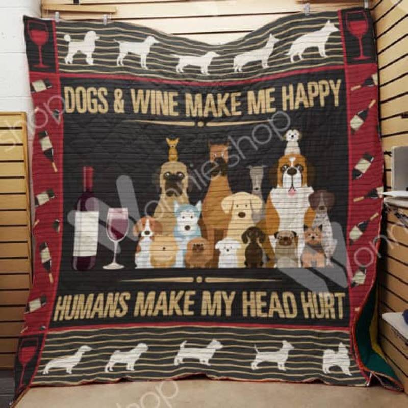 Dog Wine A2201 85O35 Blanket