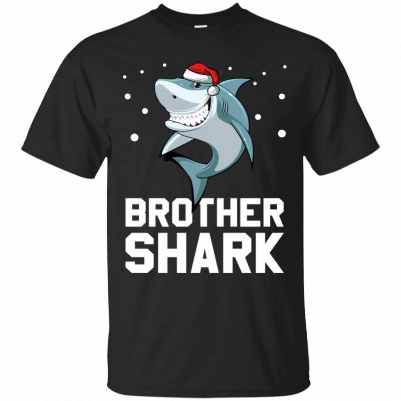 Brother Shark Christmas T Shirt Gift For Boy