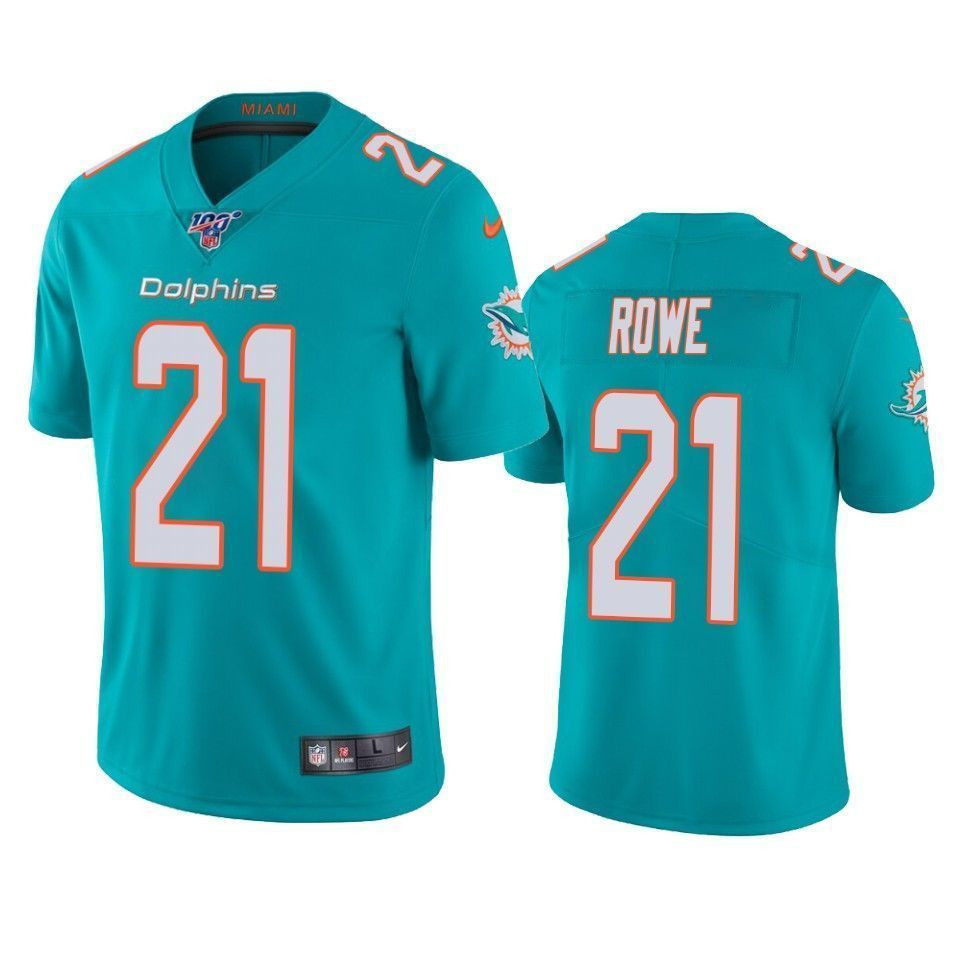 Miami Dolphins Eric Rowe Aqua 100Th Season Vapor Limited 3D Jersey