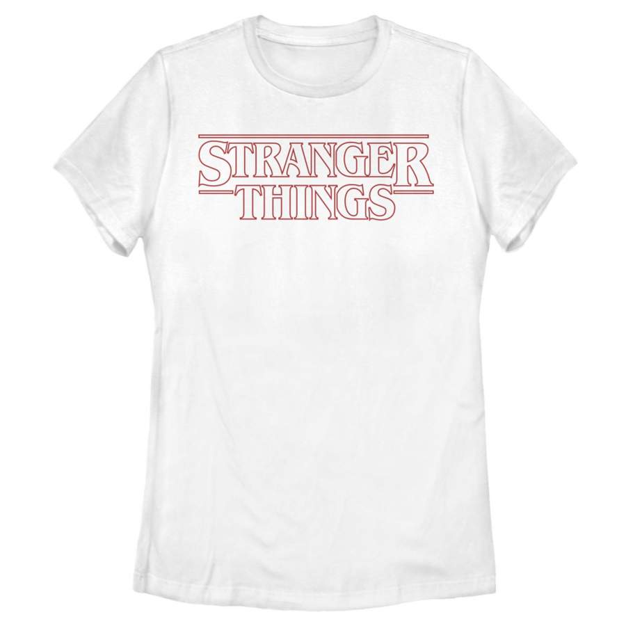 Stranger Things Women’s Sleek Outline Logo  T Shirt