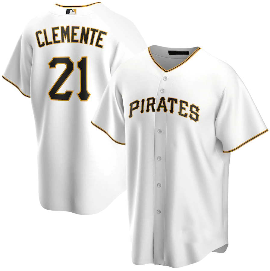 Roberto Clemente 21 Pittsburgh Pirates White All Over Print Baseball Jersey For Fans