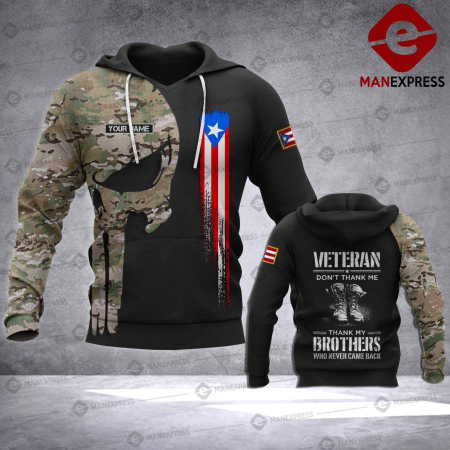 VH CUSTOMIZE VETERAN PUERTO RICO HOODIE 3D ALL OVER PRINT 1011 HMD