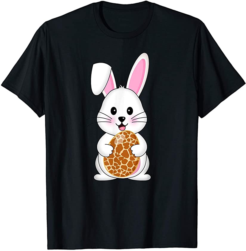 Cute Easter Egg Bunny Giraffe Print Costume For Boys Girls T-Shirt