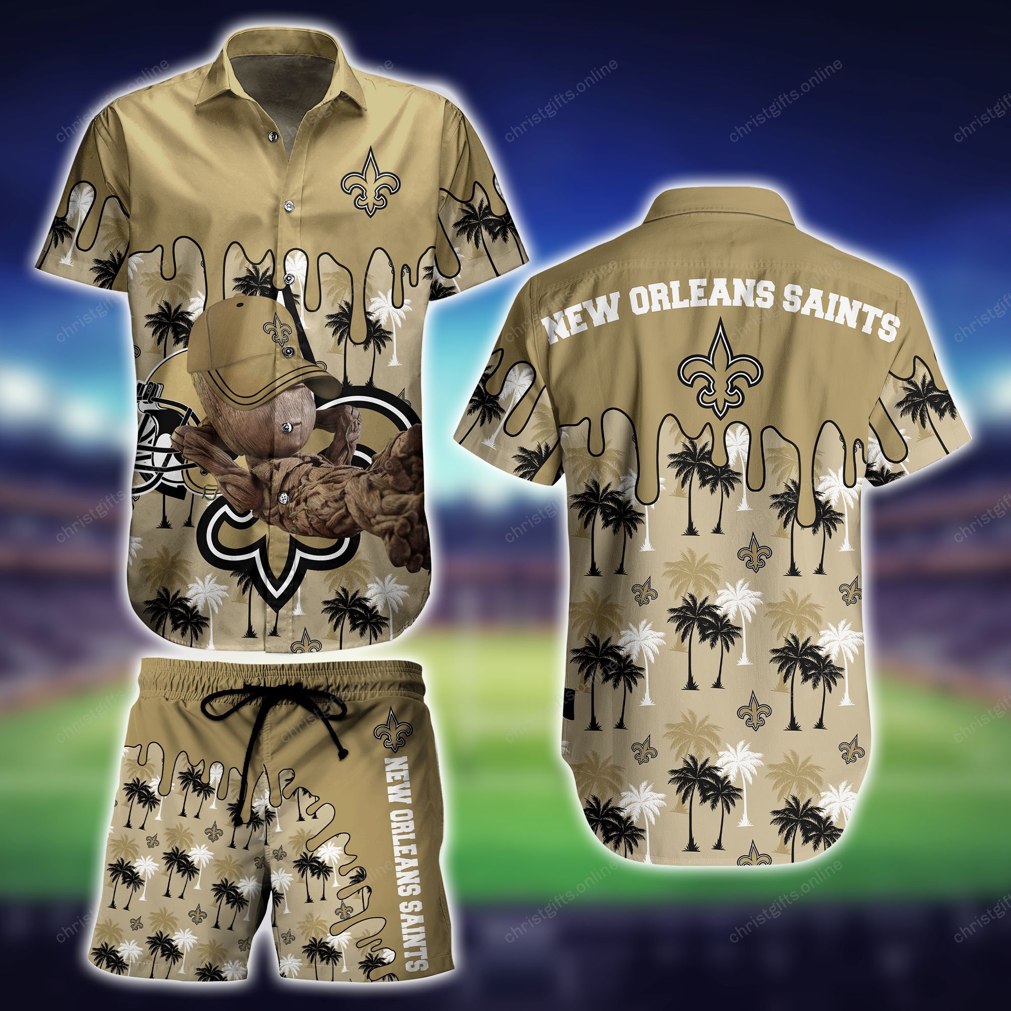 New Orleans Saints Sp-Hawaii Shirt Style Groot NA()