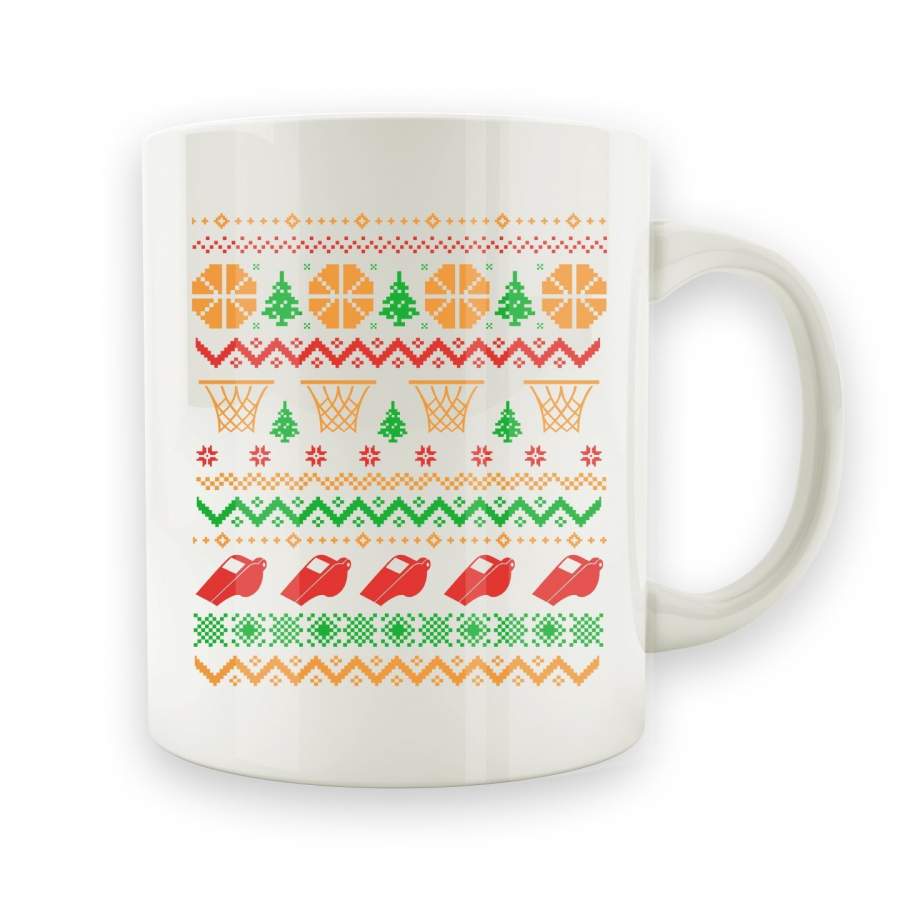 Basketball Ugly Christmas Sweater – 15oz Mug