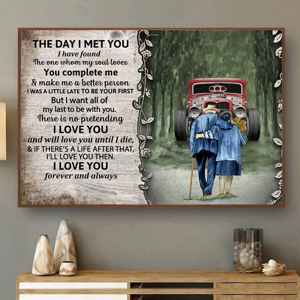 Camping Couple Truck Baby Let’S Go Landscape Poster & Canvas Home Decor Wall Art Visual Art