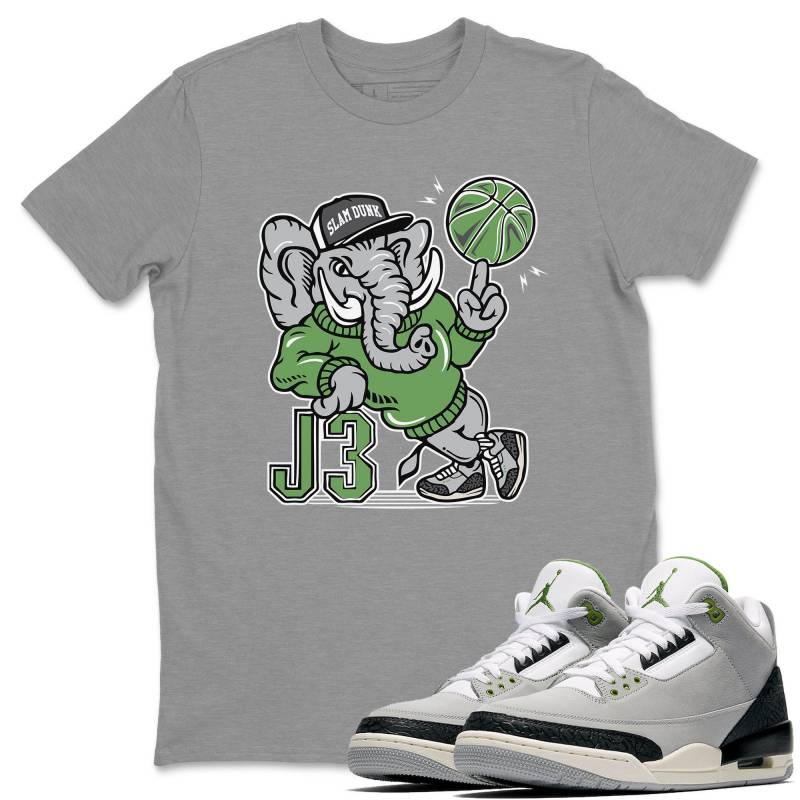 AJ3 Elephant Heather Grey T-Shirt – Air Jordan 3 Chlorophyll