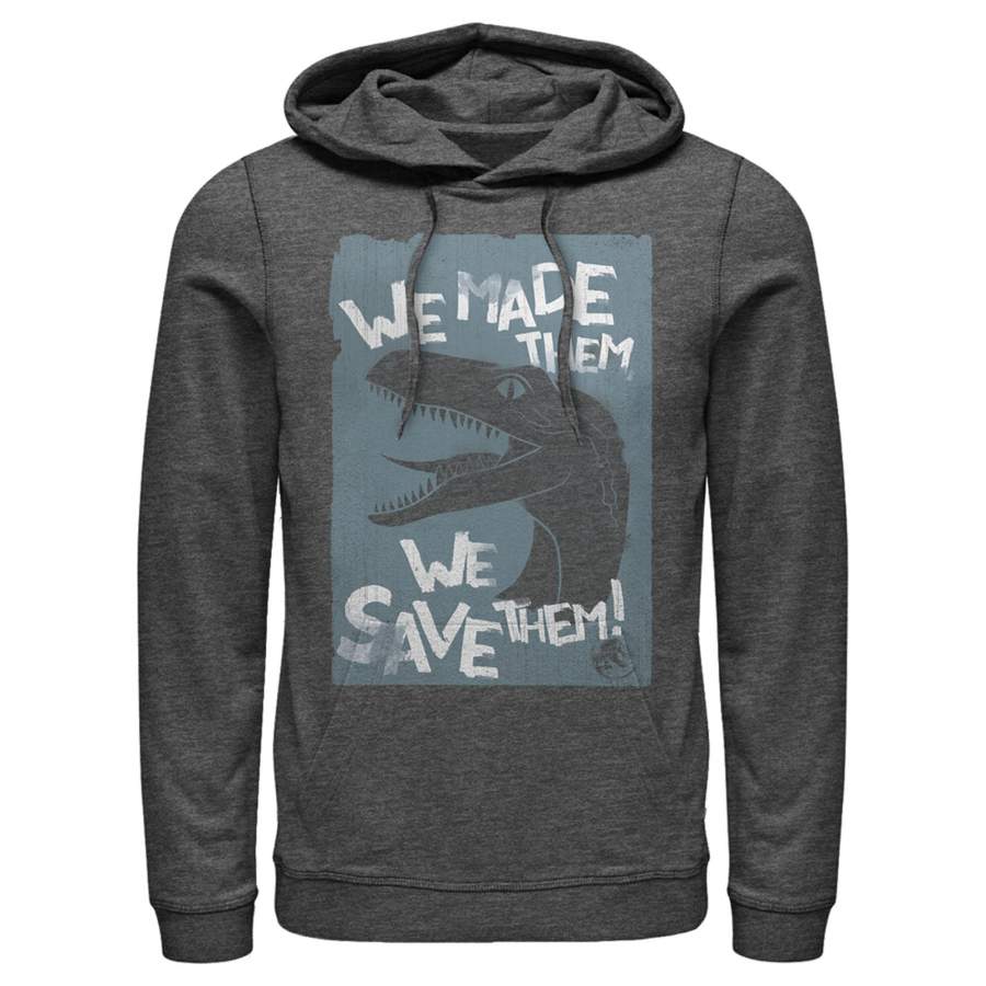 Jurassic World: Fallen Kingdom Men’s We Save Them  Lightweight Hoodie