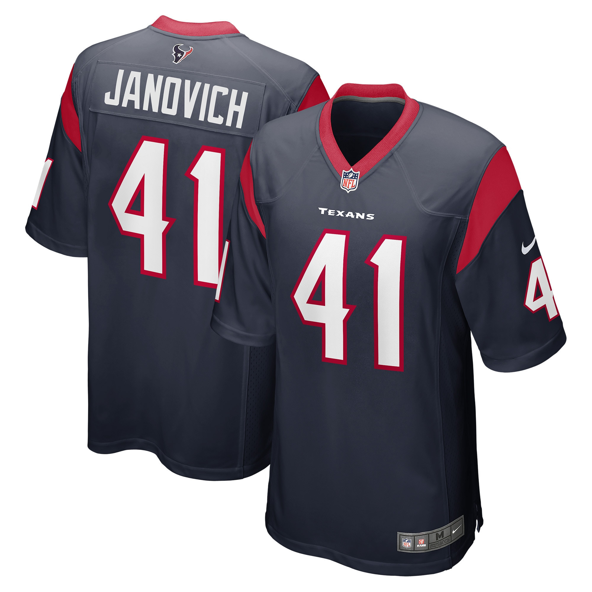 Andy Janovich Houston Texans Game Jersey – Navy NFL