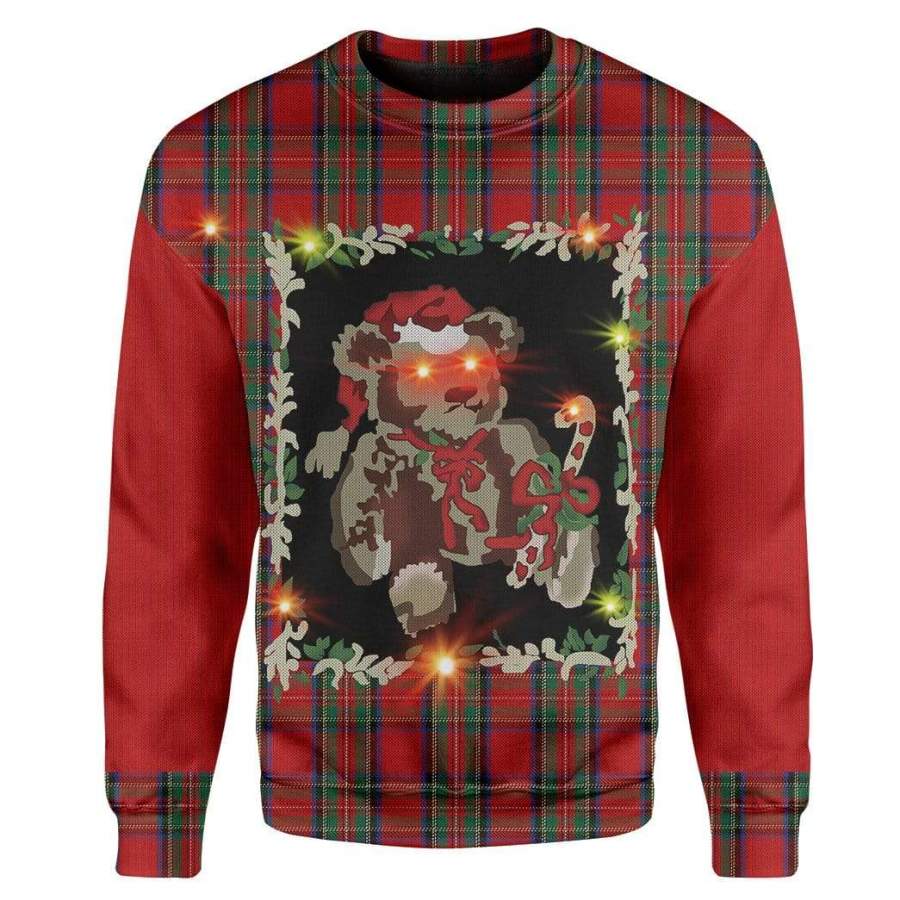 Custom T-shirt – Long Sleeves Ugly Christmas Bear Christmas Sweater Jumper