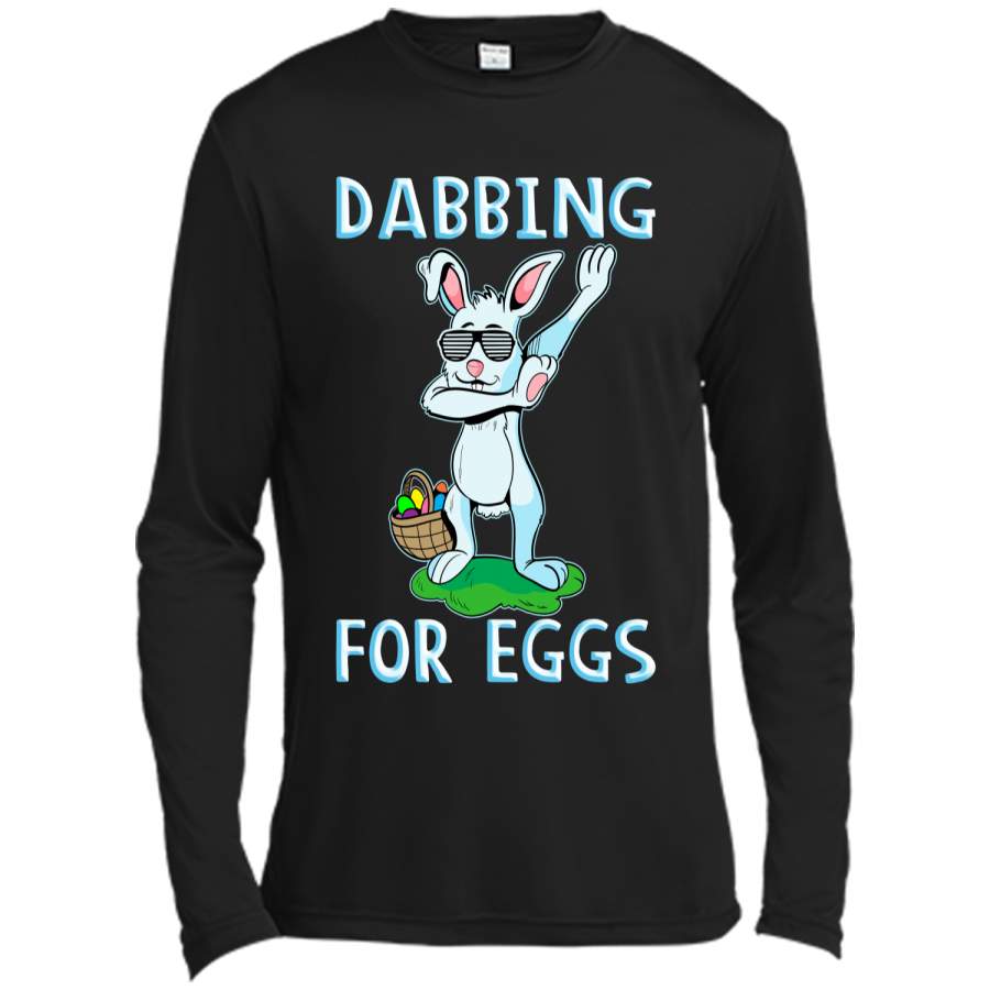 Dabbing Easter Bunny kids t Shirt Long Sleeve Moisture Absorbing Shirt