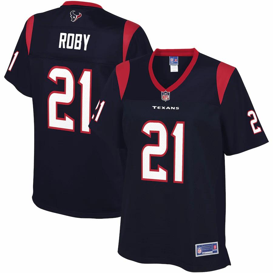 Bradley Roby Houston Texans NFL Pro Line Womens Primary Player Jersey – Navy