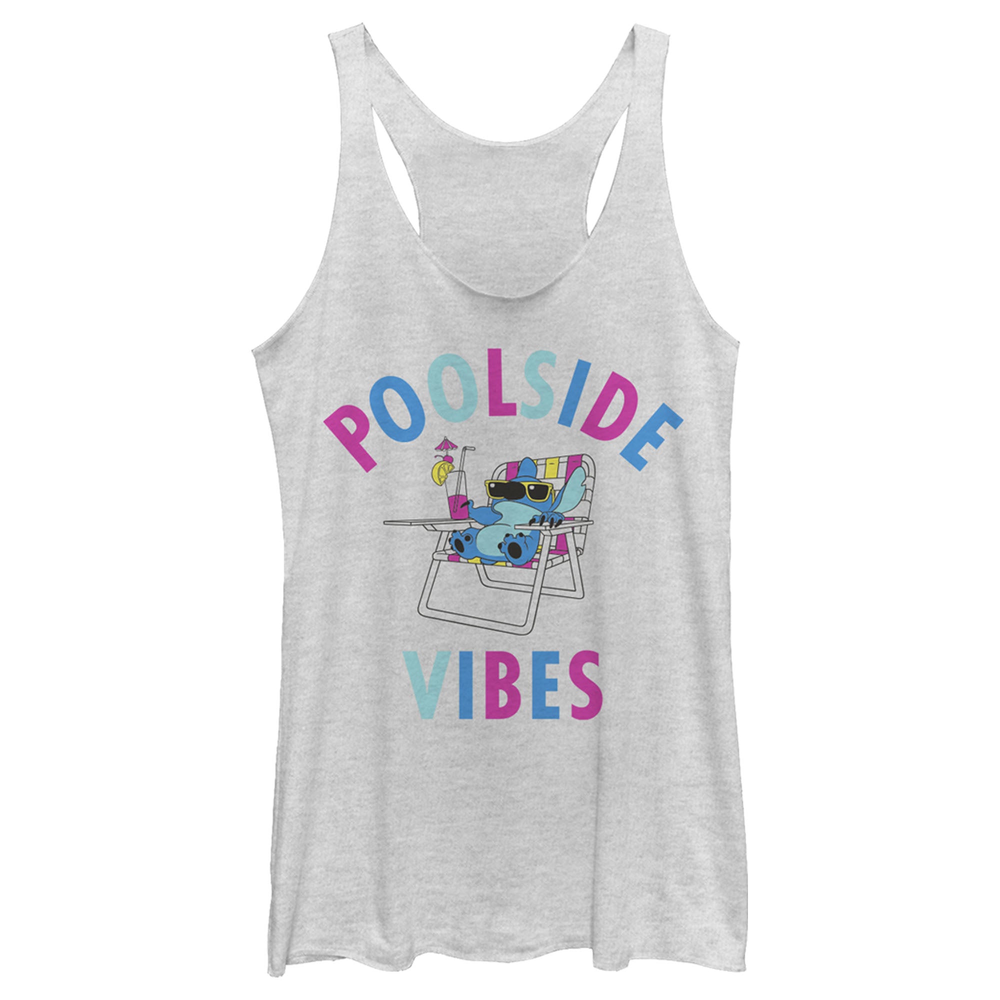 Women’S Lilo & Stitch Poolside Vibes Stitch Racerback Tank Top