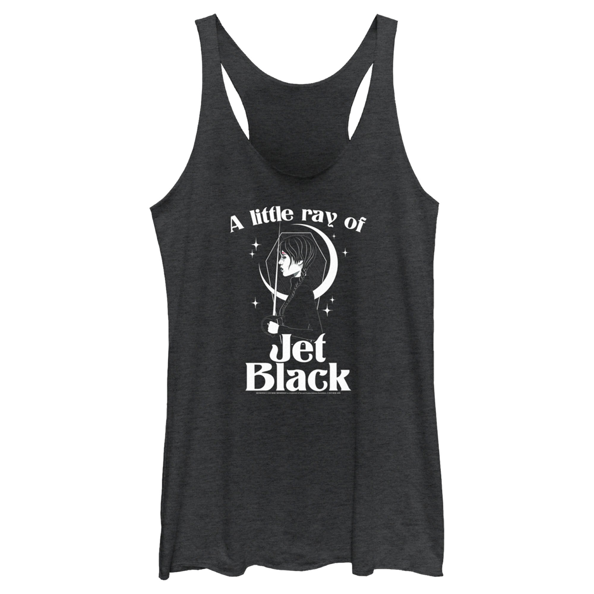 Women’S Wednesday A Little Ray Of Jet Black Racerback Tank Top