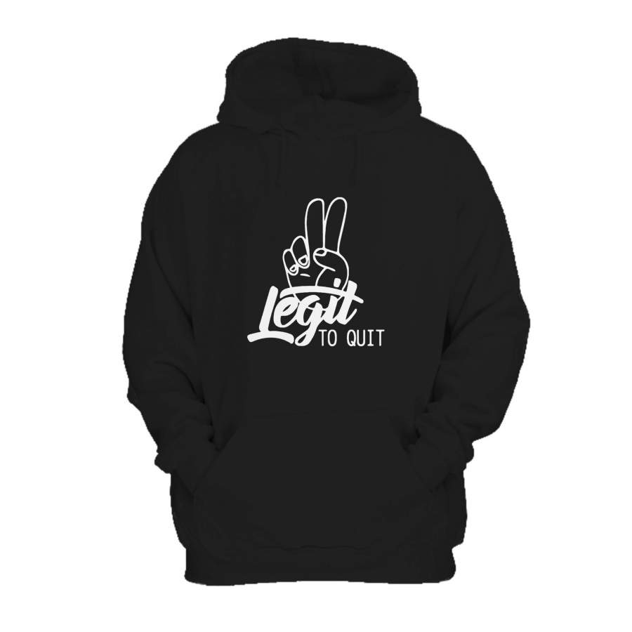 2 Legit To Quit Hustlin Birthday Graphic Positive Inspirational Two Year Old Hard Work Hoodie