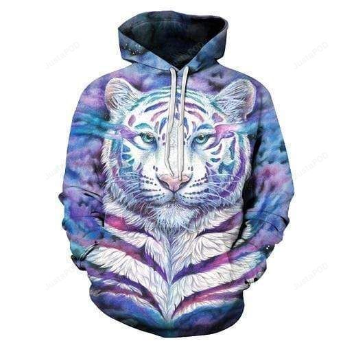 Amazing Tiger Pink Purple Hoodie 3D