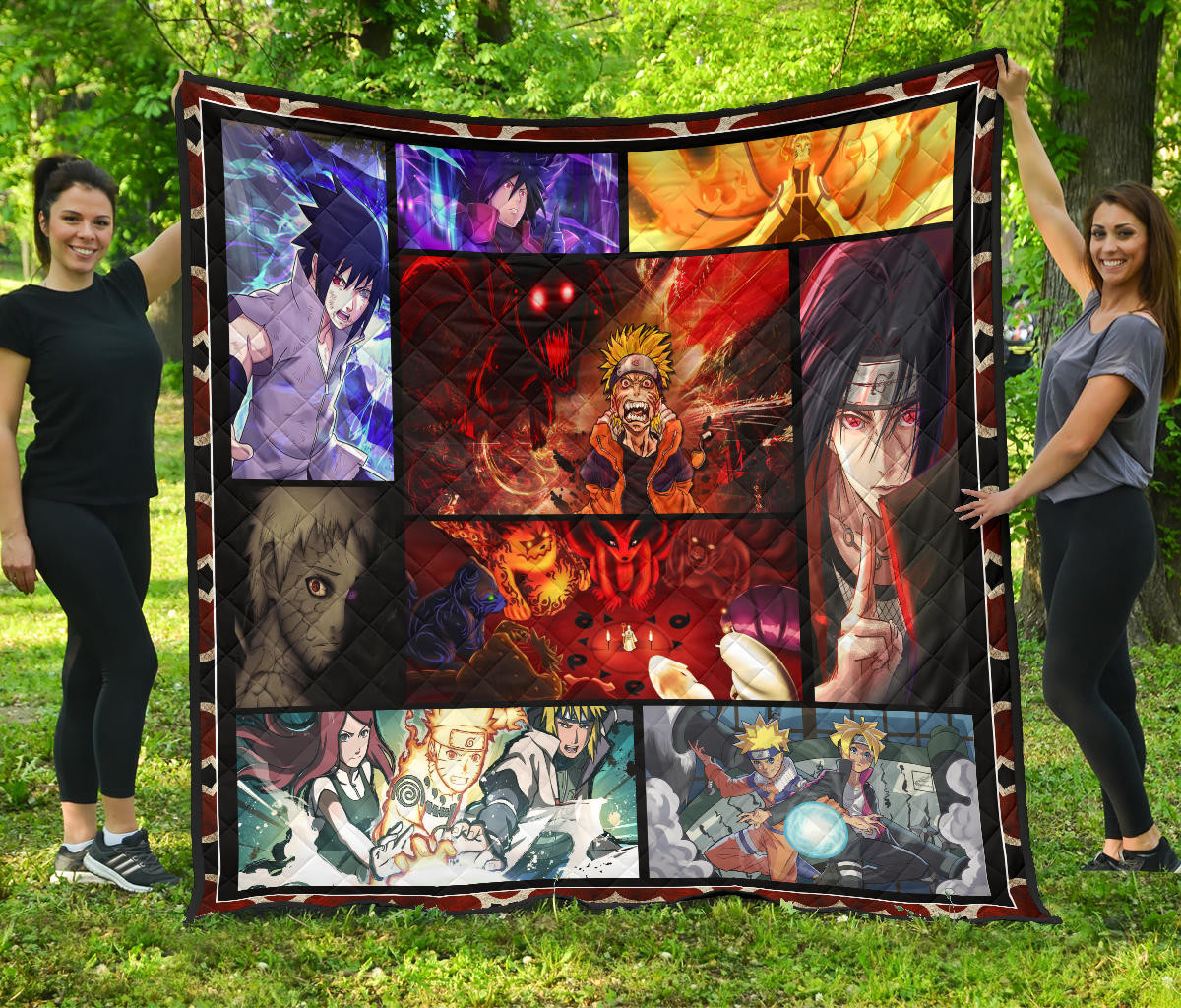 Naruto Main Characters Premium Quilt Blanket Anime Home Decor Custom For Fans Na030305