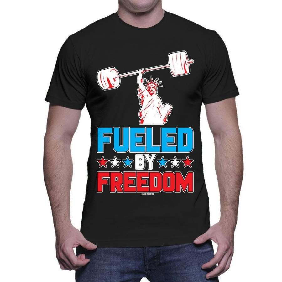 Men’s Fueled by Freedom – 4th of July America Usa Liberty Patriot Mens T-shirt 2018