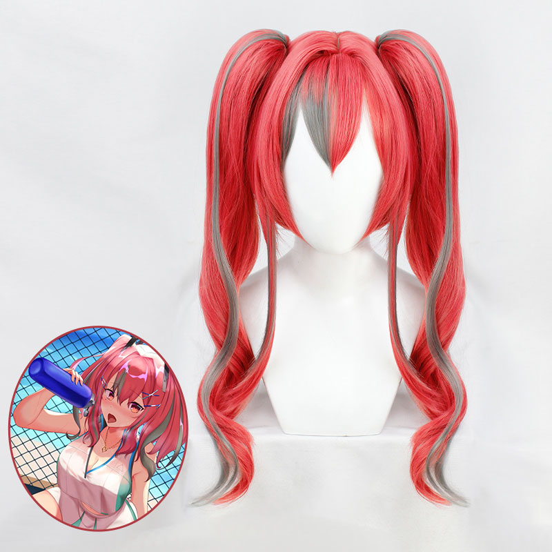 USS Bremerton Cosplay Wig Game Azur Lane Women Heat Resistant Synthetic Hair Anime Wigs USS Bremerton + Wig Cap alx