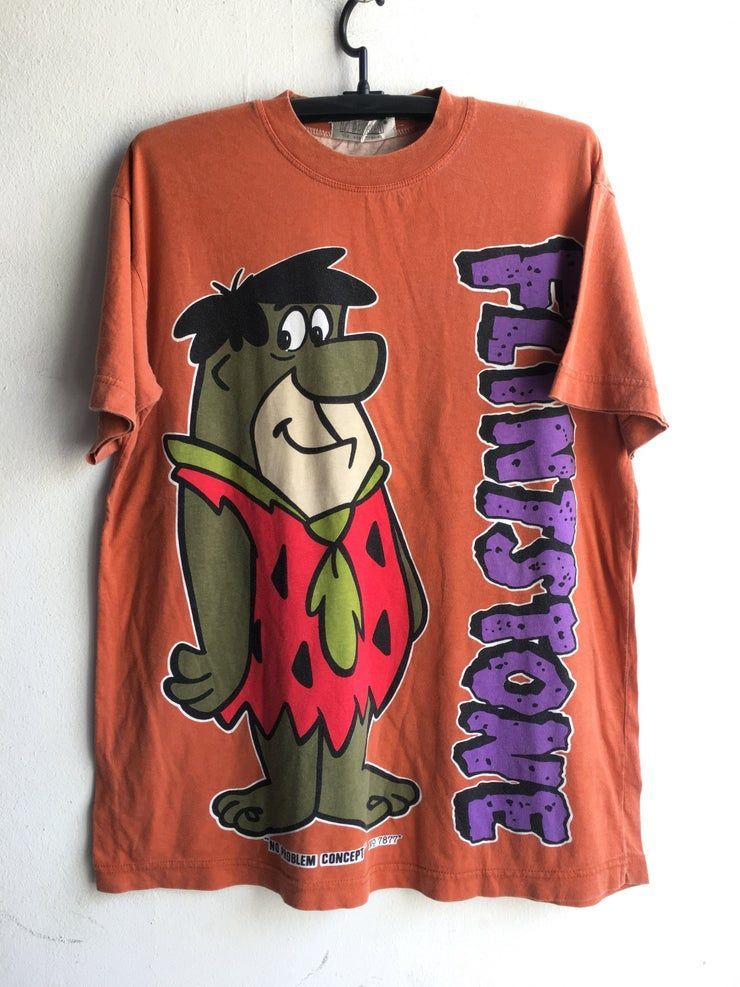 1990 S Flintstone Vintage Cartoon Shirt