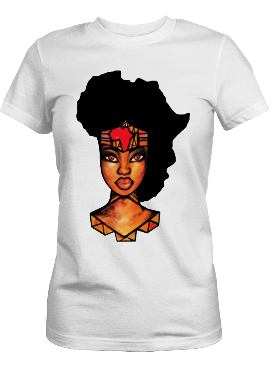 Shirt For Black Girl Afro Natural Hair Black Woman Art Shirt For Black Queen Shirt For African Women