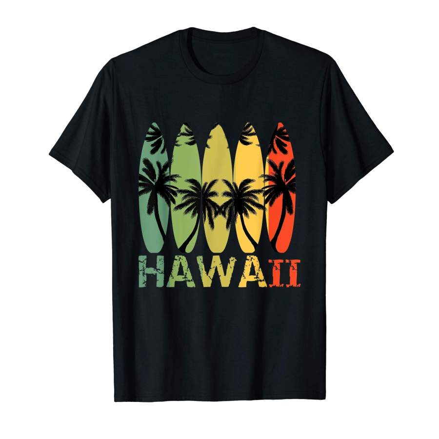 Hawaii Surf Board Vintage Gift T Shirt