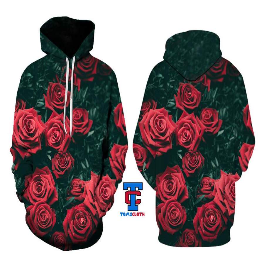 3D Printed Rose Hoodie