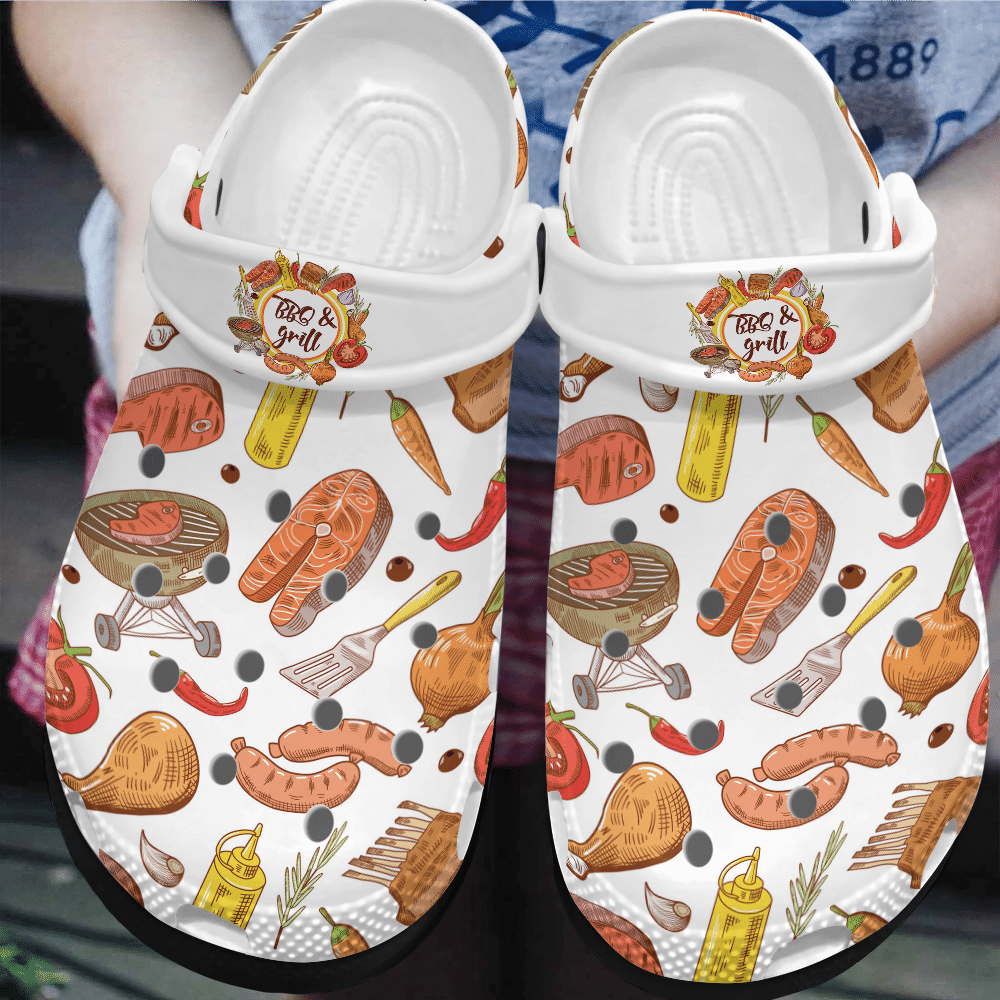 Bbq Personalized Clog, Custom Name, Text, Color, Number Fashion Style For Women, Men, Kid, Print 3D Meat Lovers