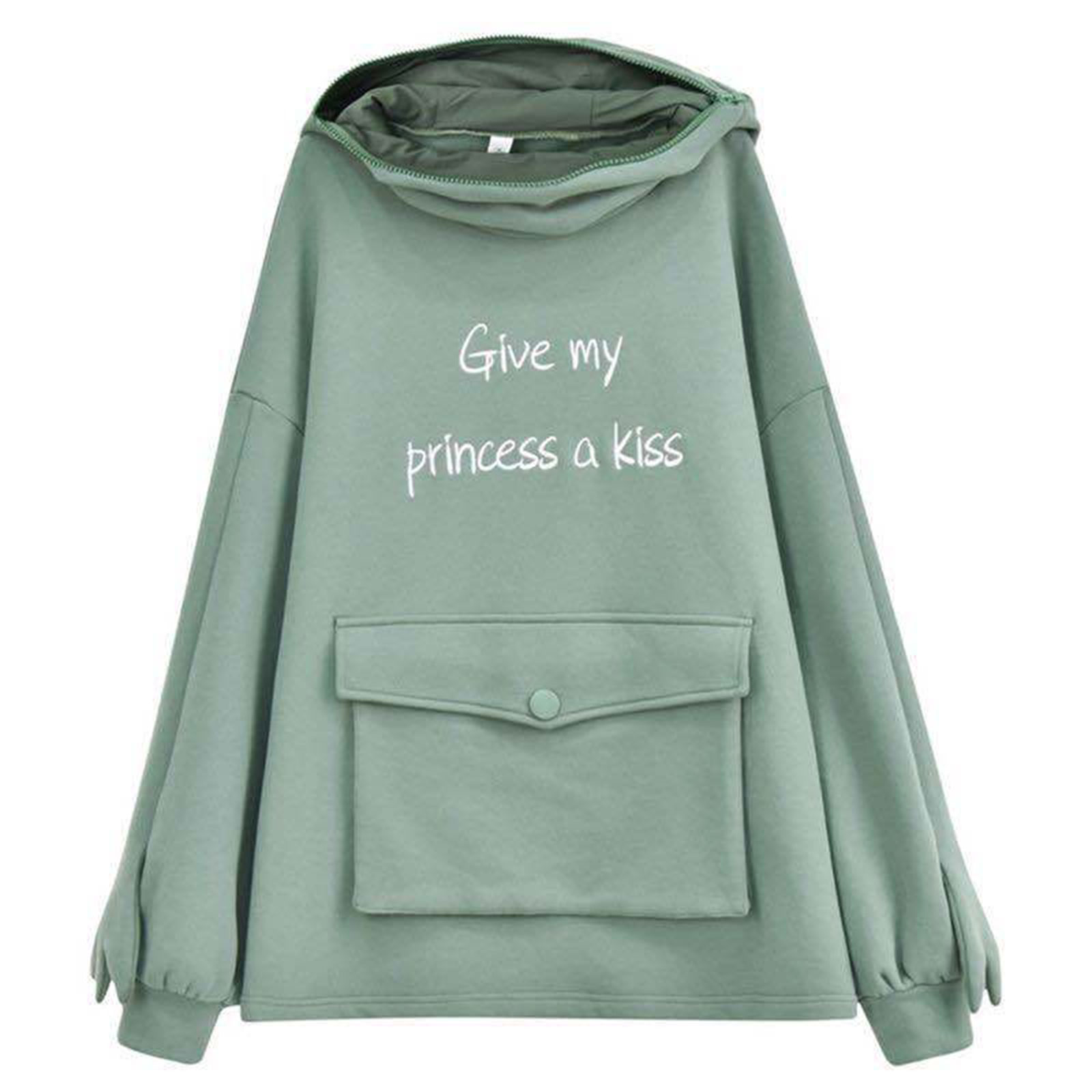 2021 Hirigin Fashion Long Sleeve Casual Hooded Cute Pet Holder Carrier Pregnancy Coat Loose Sweatshirt Big Pocket Top Hoodies alx