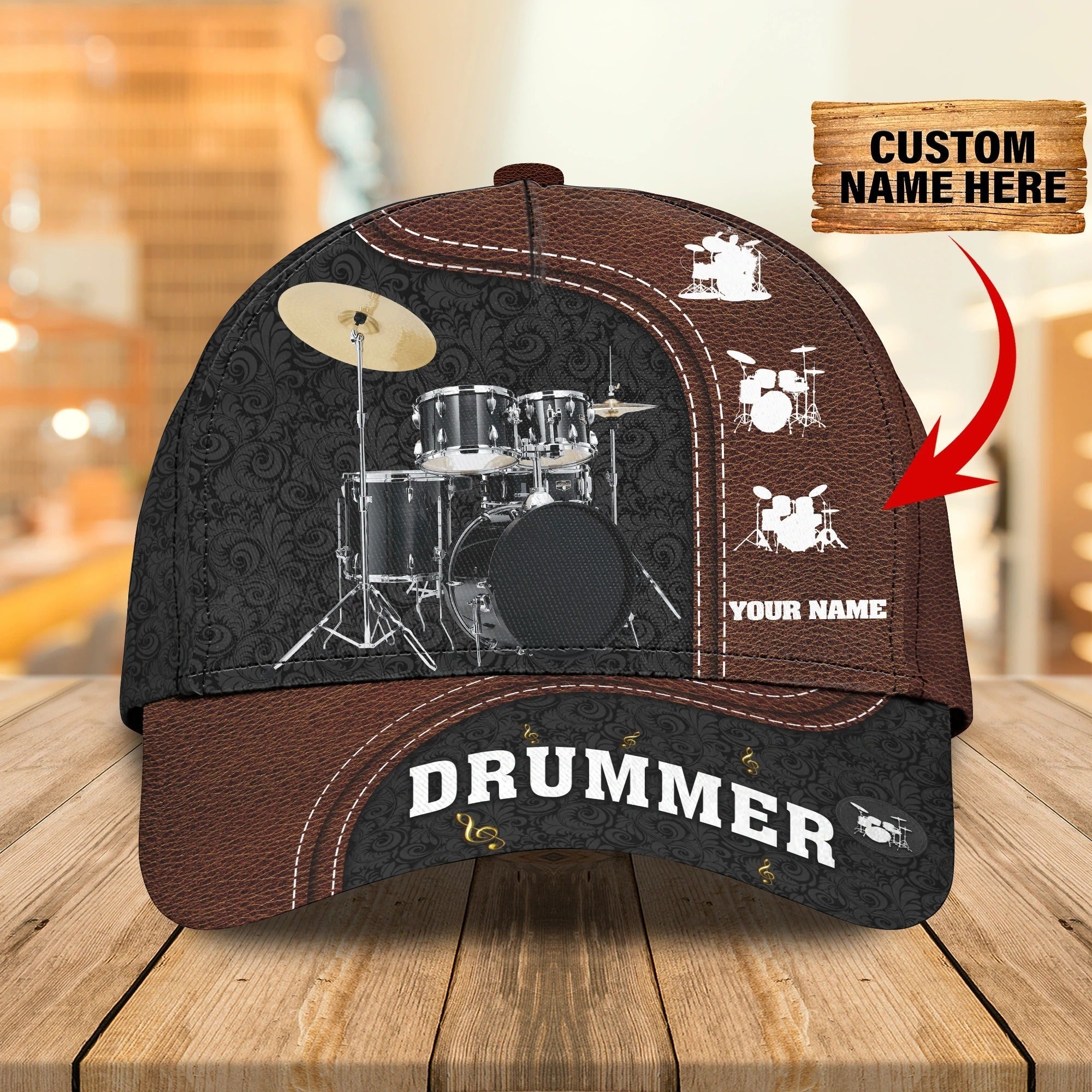 Custom Funny Baseball Full Print Drum Caps Hats, To My Boy Daughter Drummer Cap Hat, Drum Lover Gifts