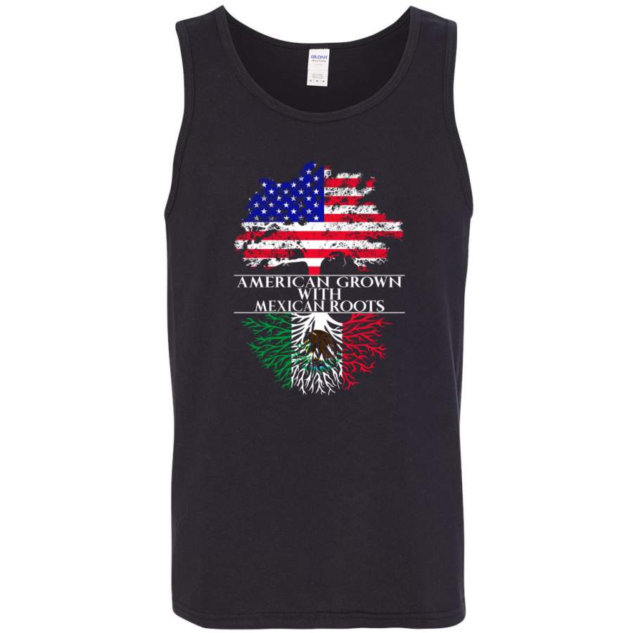 American Grown With Mexican Roots Americana / American Pride Mens Tank Top