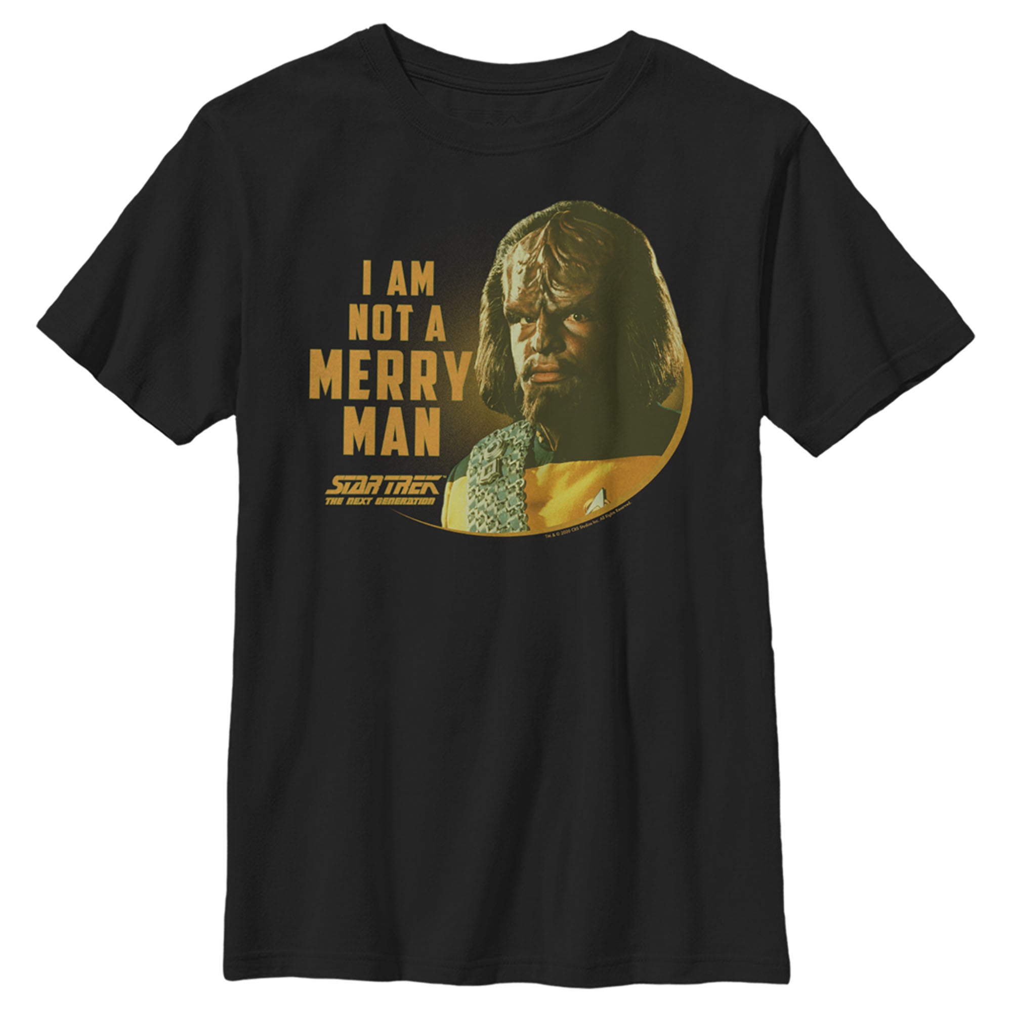 Boy’S Star Trek: The Next Generation Worf I Am Not A Merry Man T-Shirt