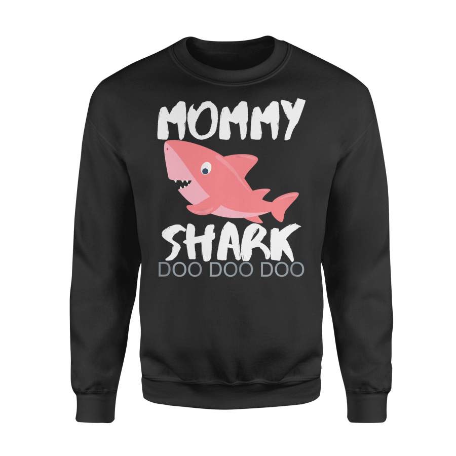 Womens Mommy Shark Shirt Valentines day shirt 2020 For Mom Wife Her – Standard Fleece Sweatshirt