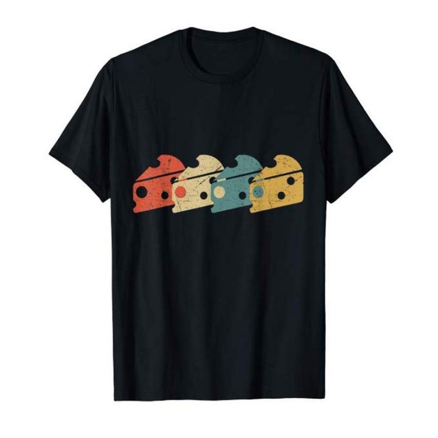 Vintage Cheese T-Shirt Cool Retro Cheese Gift Tee