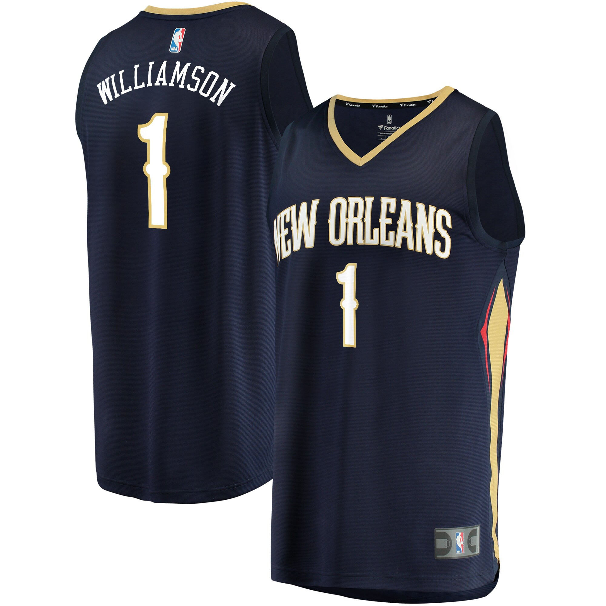 Zion Williamson New Orleans Pelicans Fanatics Branded Fast Break Replica Jersey Navy – Icon Edition NBA