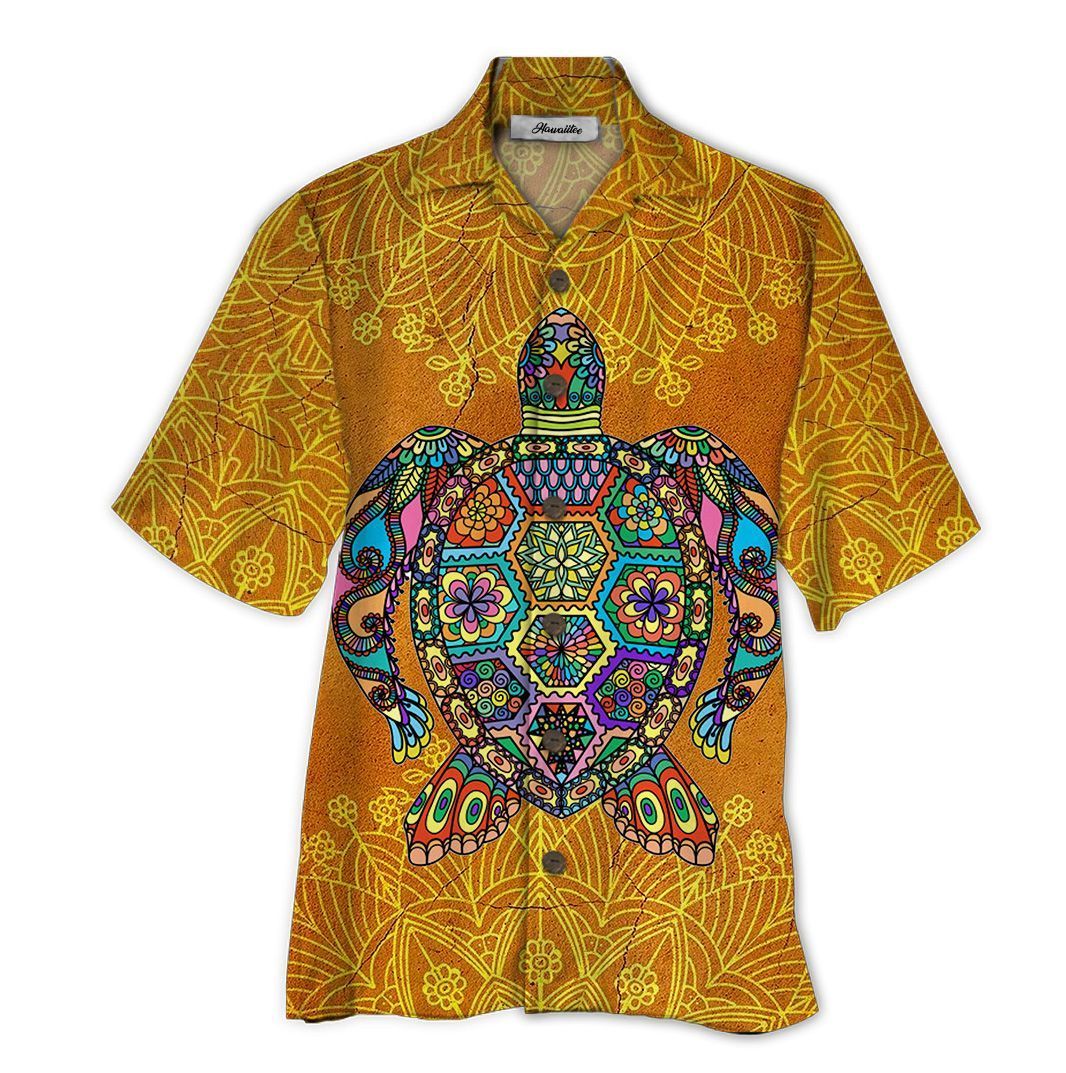 Turtle Orange Unique Design Unisex Hawaii Shirt For Men And Women Ha100304