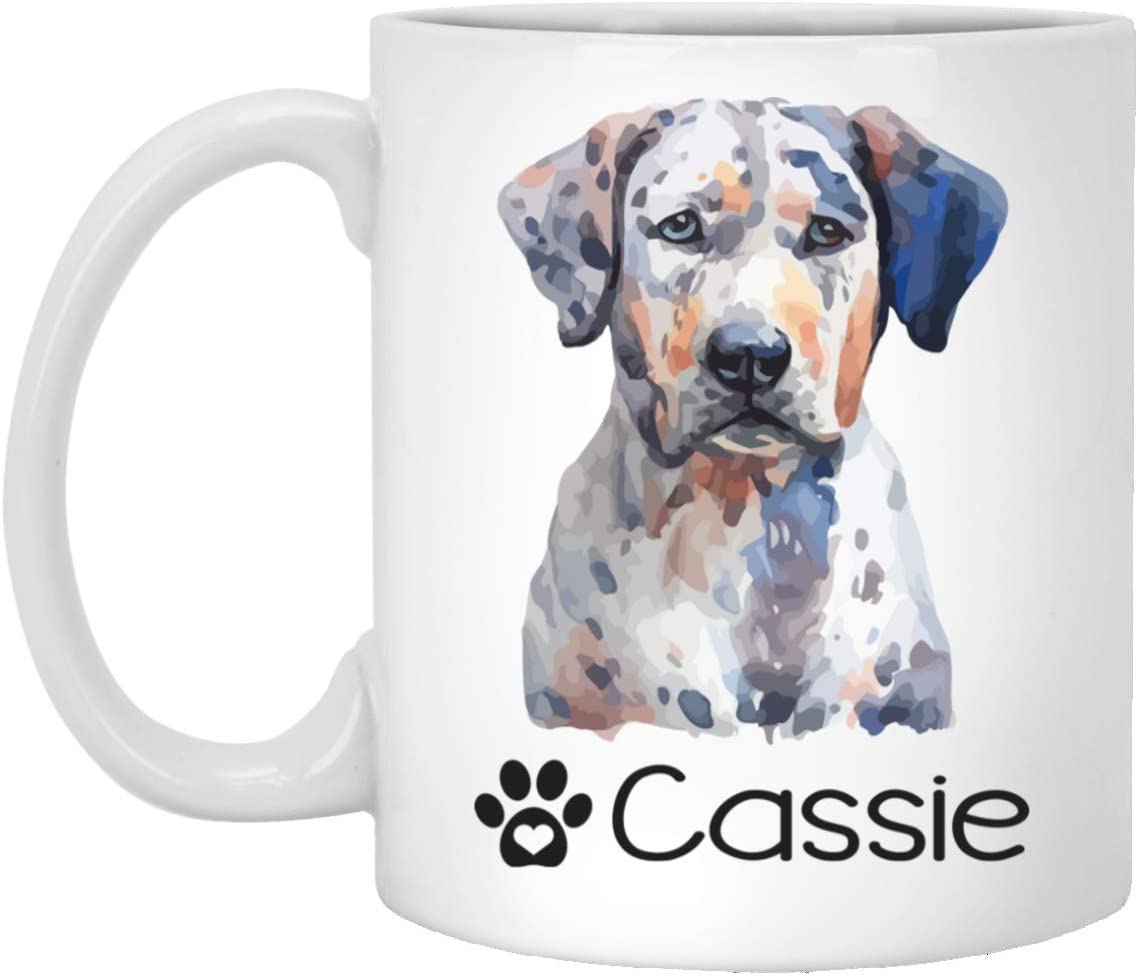 Personalized Catahoula Leopard Dog Mug – Pet Owner Gifts For Women – Gifts For Dog Lover – Catahoula Leopard Mom Dad Mugs – Dog Cups 15Oz